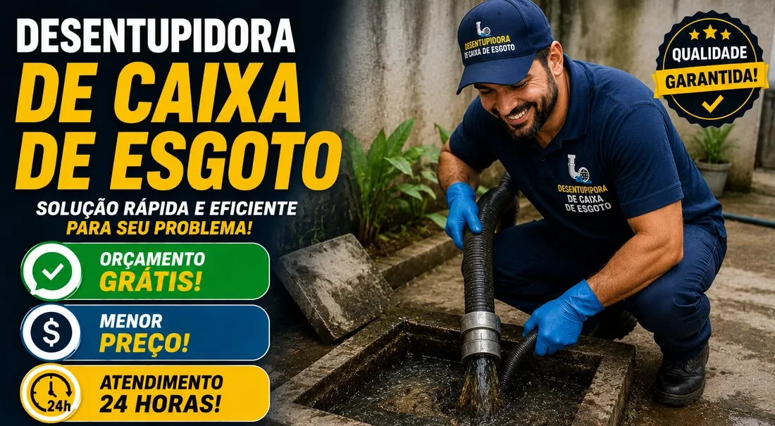 Desentupimento de caixa e rede de esgoto em Sarandi