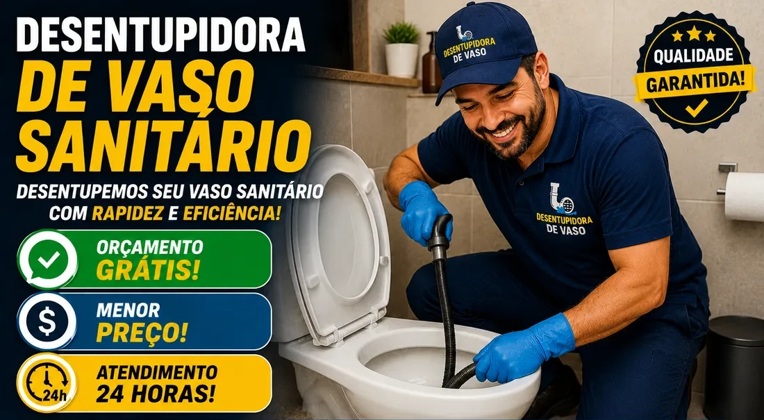 Desentupimento de vaso sanitário em Sarandi